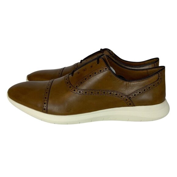 Johnston & Murphy Hennings Cap Toe Oxfords Mens 11M Brown Leather TruFoam Sole main image 6